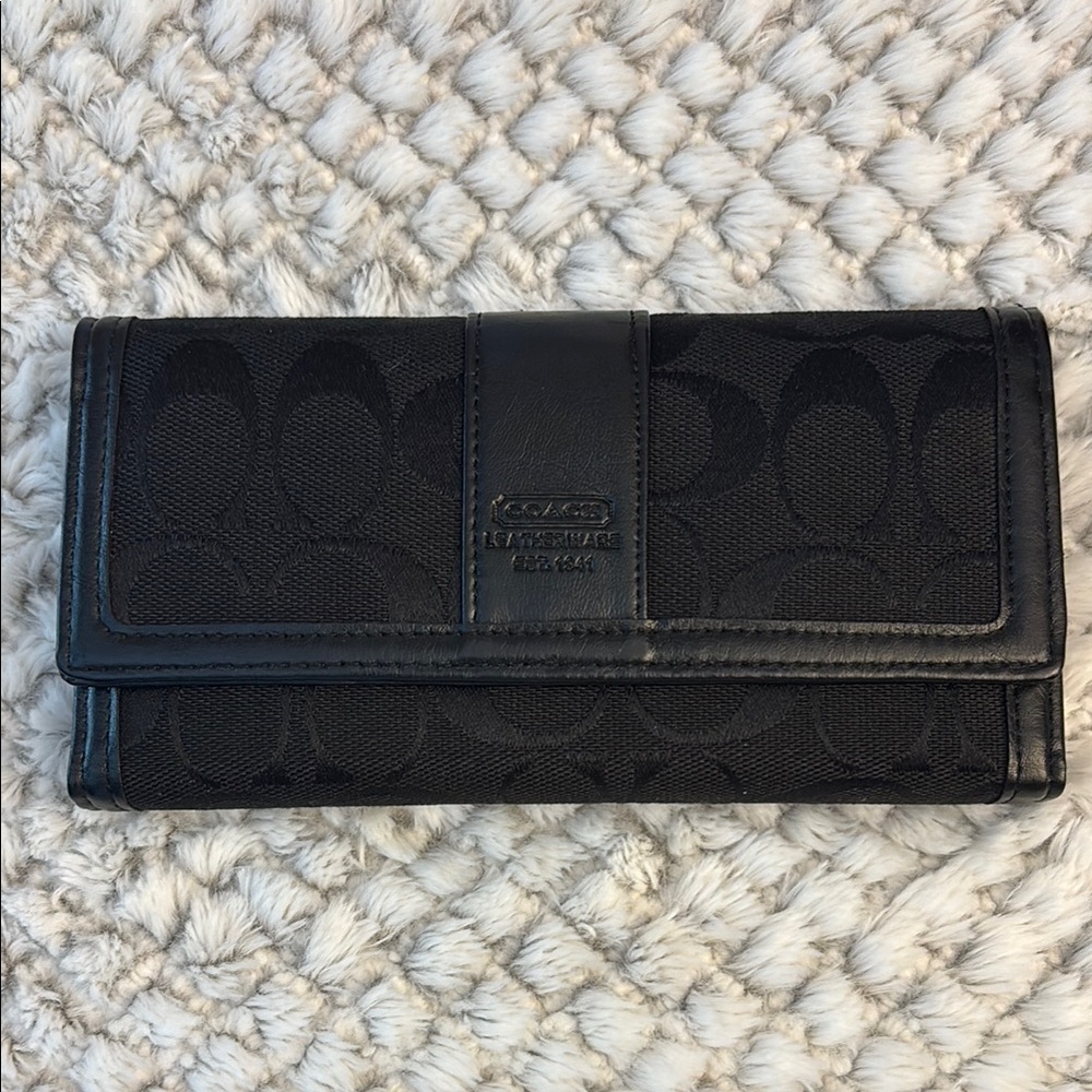 🖤 Vintage 2001 COACH Leatherware Black Signature Wallet – NWT / Never Used 🖤 - Picture 2 of 12